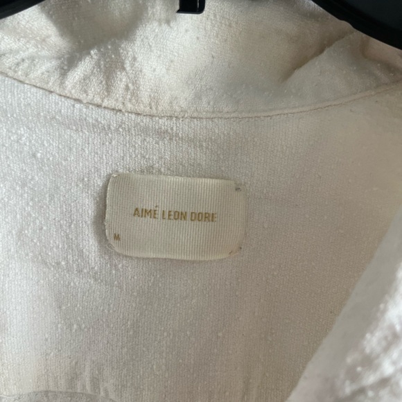 Aime Leon Dore Mechanic Shirt- white cotton blend M - Picture 6 of 13